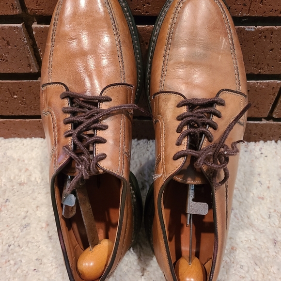 Allen Edmonds Wilbert Brown Split Toe Derby Lace-Up Comfort Shoe Size 9 1/2 D - Picture 2 of 11
